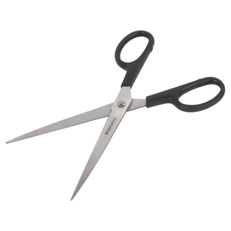 Ножницы BRAUBERG "Standard" 205 мм, черные, классической формы, 2-х сторонняя заточка, 237097 - Ножницы универсальные