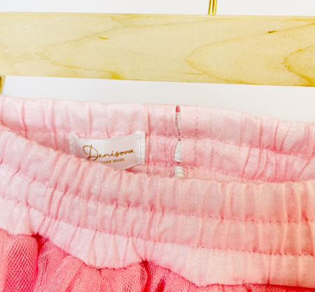 Юбка нарядная из фатина коралловая - Юбки