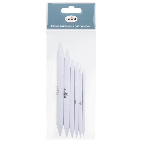 Растушевка бумажная ГАММА "Студия", набор 6 шт., пакет, европодвес, 080219_09