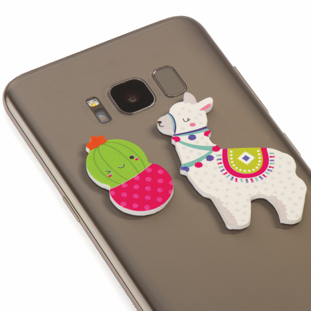 Наклейки из EVA "Ламы и кактус", 24 штуки, ассорти, ЮНЛАНДИЯ, 662687 - Наклейки