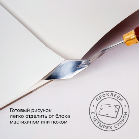 Папка для акварели/планшет, 300 г/м2, 190х270 мм, склейка, крупное зерно, 20 л., BRAUBERG ART PREMIERE, 113247 - Альбомы и бумага для акварели и масла