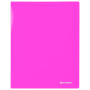 Папка с металлическим скоросшивателем и внутренним карманом BRAUBERG "Neon", 16 мм, розовая, до 100 листов, 0,7 мм, 227466 - Папки с пружинным и пластиковым скоросшивателем