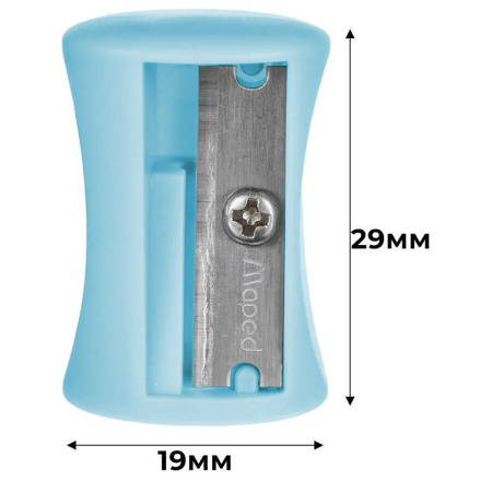 Точилка MAPED "Vivo Pastel", пластиковая, корпус пастельный ассорти, 063011 - Точилки ручные