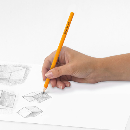 Карандаши чернографитные простые HB, ВЫГОДНАЯ УПАКОВКА КОМПЛЕКТ 72 штуки, STAFF, 181880 - Карандаши чернографитные