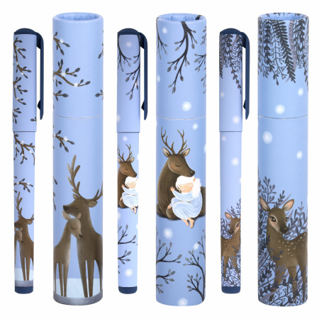 Ручка шариковая в футляре BRUNO VISCONTI DreamWrite, СИНЯЯ, "Олененок", ассорти, 0,5 мм, 1 шт, 20-0264/02