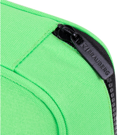 Пенал-косметичка BRAUBERG, 1 отделение, органайзер, полиэстер, 22x11,5x6 см, зеленый, 270844 - Пеналы мягкие