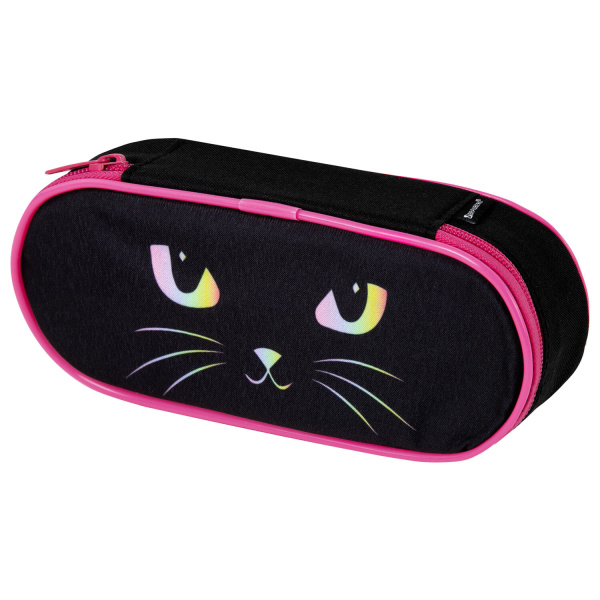 Пенал-футляр BRAUBERG, 1 отделение, органайзер, полиэстер, 22x9x5 см, "Cat eye", 271585 - Пеналы мягкие