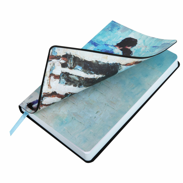 Ежедневник недатированный А5 (138х213 мм), BRAUBERG VISTA, под кожу, гибкий, 136 л., "Amour", 111997 - Ежедневники с покрытием "под кожу и ткань"