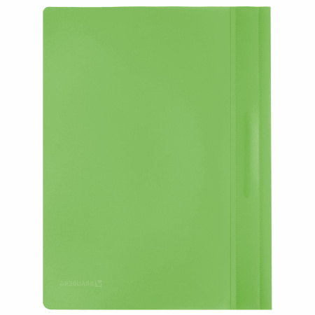 Скоросшиватель пластиковый BRAUBERG, А4, 130/180 мкм, салатовый, 228674 - Папки-скоросшиватели мягкие