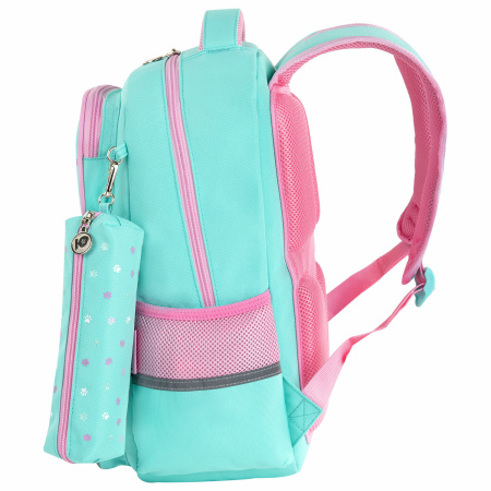 Рюкзак ЮНЛАНДИЯ COMPLETE, с пеналом в комплекте, эрго-спинка, "Yummy cat", 42х29х14 см - Рюкзаки для начальной и средней школы