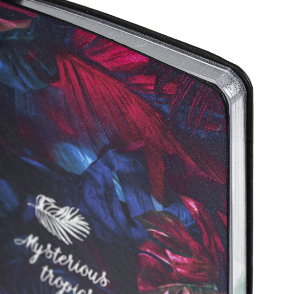 Блокнот А5 (143x210 мм), BRAUBERG VISTA "Tropicano", под кожу, гибкий, срез фольга, 80 л., 112079 - Бизнес-блокноты и бизнес-тетради