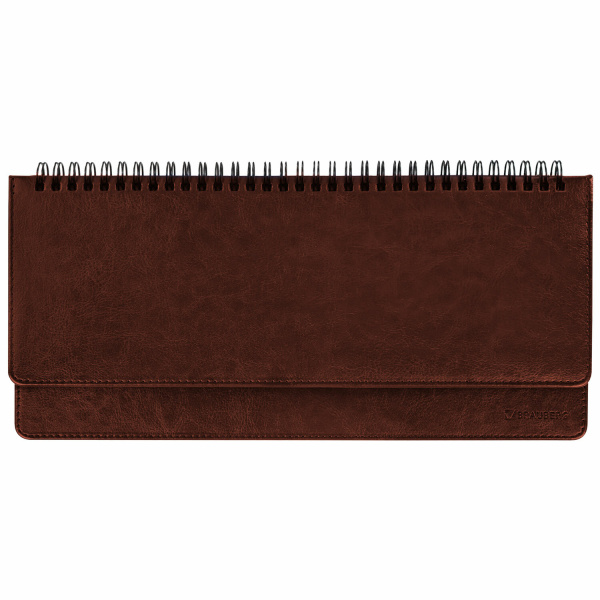 Планинг настольный недатированный (305x140 мм) BRAUBERG "Imperial", кожзам, 60 л., коричневый, 123499 - Планинги