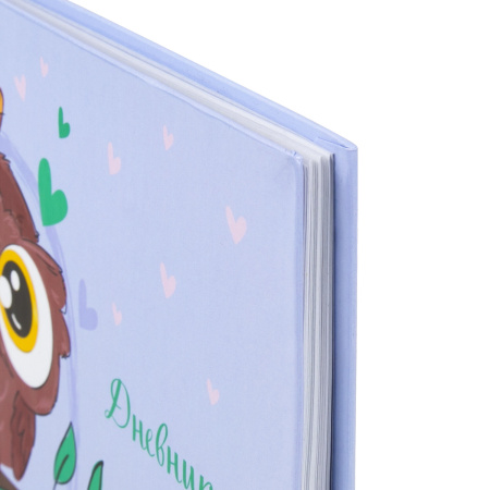 Дневник 1-4 класс 48 л., твердый, ЮНЛАНДИЯ, глянцевая ламинация, с подсказом, "Совушка", 106594 - Дневники для младших классов