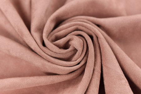 Двусторонняя (искусственная) замша цвет пыльно-пудровый, 30*70 см, плотность 330 гр - Искусственная замша