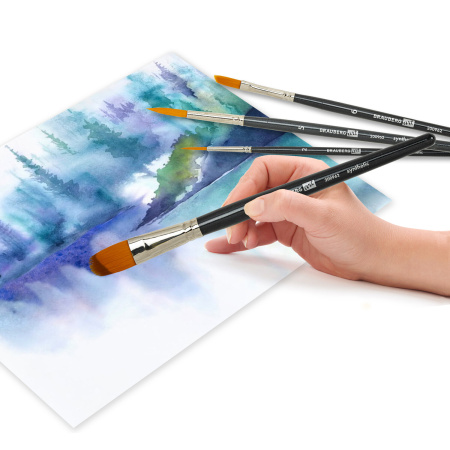 Кисти художественные набор 15 шт., синтетика, BRAUBERG ART CLASSIC, 200962 - Кисти художественные в наборах