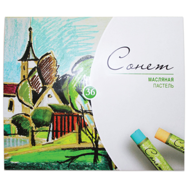 Пастель масляная художественная "Сонет", 36 цветов, круглое сечение