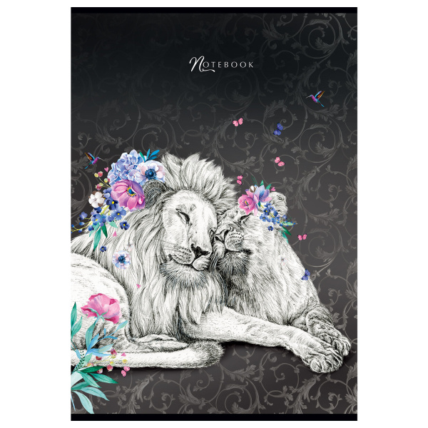 Тетрадь А4, 80 л., ПЗБМ, скоба, клетка, фольга, конгрев, TWIN лак, "Во сне и наяву" (3 вида), 027040 - Тетради формата А4