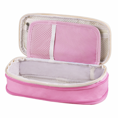 Пенал-трансформер BRAUBERG, полиэстер, 22х10х3 см, "Crystal rose", 271563 - Пеналы мягкие