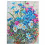 Картина стразами (алмазная мозаика) 30х40 см, ОСТРОВ СОКРОВИЩ "Васильки и ромашки", без подрамника, 662573 - Алмазная вышивка