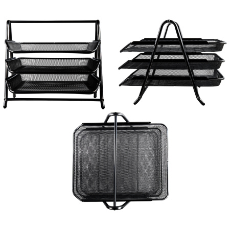 Настольный набор BRAUBERG "Germanium", 6 предметов, черный, металл, 237985 - Настольные наборы из металла