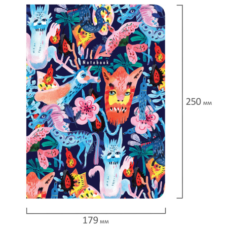 Тетради 60 л. в точку обложка SoftTouch, НАБОР 2 шт., бежевая бумага 70 г/м2, сшивка, B5 (179х250 мм), NIGHT/DAY, BRAUBERG, 403830 - Тетради более 60 листов