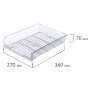 Лотки горизонтальные для бумаг, КОМПЛЕКТ 3 шт., 340х270х70 мм, прозрачный, BRAUBERG "Office", 237258 - Лотки горизонтальные (поддоны)
