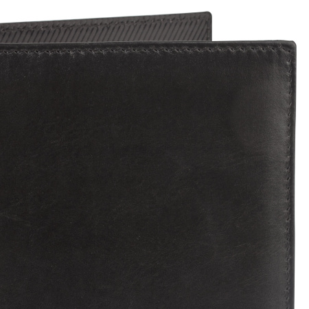 Папка адресная из натуральной кожи без надписи, формат А4, 32х25х1 см, черная, индивидуальная упаковка, 7-40, 7-40. - Папки адресные