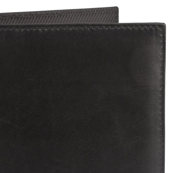 Папка адресная из натуральной кожи без надписи, формат А4, 32х25х1 см, черная, индивидуальная упаковка, 7-40, 7-40. - Папки адресные