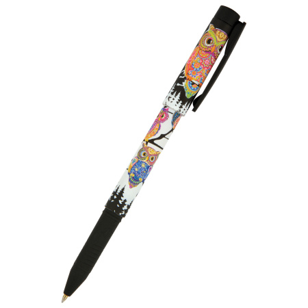 Ручка шариковая BRUNO VISCONTI "FreshWrite", СИНЯЯ, "Золотая сова", узел 0,7 мм, линия письма 0,5 мм, 20-0214/38 - Ручки шариковые неавтоматические