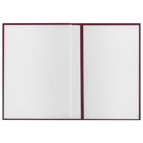 Папка адресная бумвинил "ПОЗДРАВЛЯЕМ!", А4, бордовая, индивидуальная упаковка, STAFF "Basic", 129578 - Папки адресные