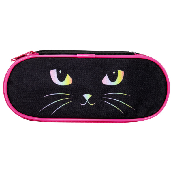 Пенал-футляр BRAUBERG, 1 отделение, органайзер, полиэстер, 22x9x5 см, "Cat eye", 271585 - Пеналы мягкие