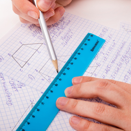 Линейка пластиковая 20 см BRAUBERG "NEON", непрозрачная, ассорти, 210773 - Линейки