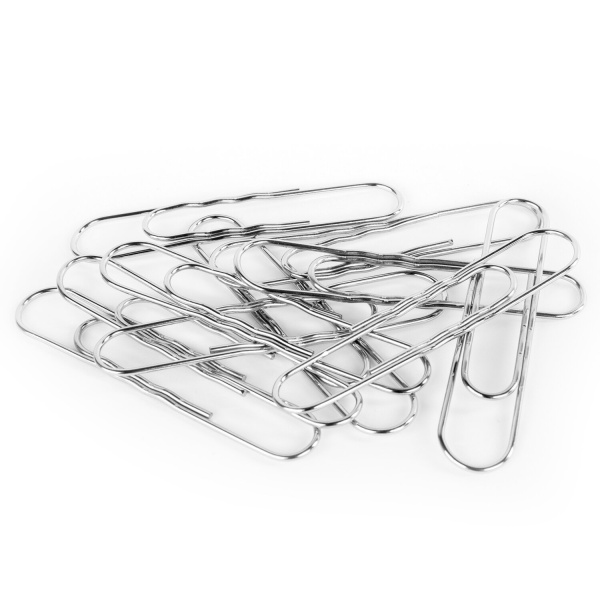 Скрепки большие 78 мм, STAFF, оцинкованные, гофрированные, 50 шт., в картонной коробке, 270449 - Скрепки канцелярские