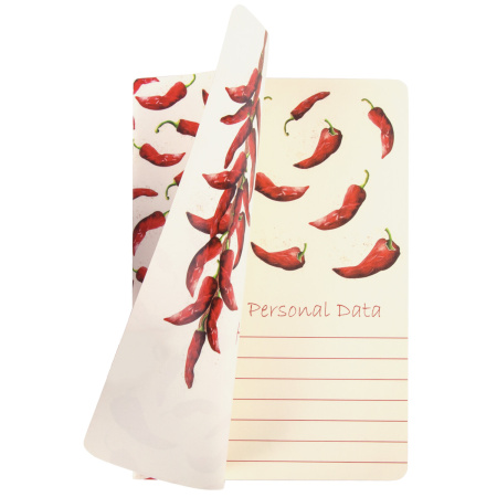 Тетрадь 40 л. в клетку обложка SoftTouch, бежевая бумага 70 г/м2, сшивка, А5 (147х210 мм), HOT PEPPERS, BRAUBERG, 403779 - Тетради 40-48 листов