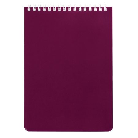 Блокнот А5 146х205 мм, 60 л., гребень, перфорация на отрыв, лакированный, BRAUBERG, Бордовый, 111271 - Блокноты