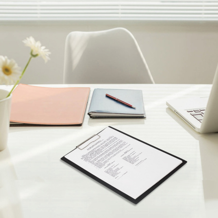 Доска-планшет STAFF с прижимом А4 (315х235 мм), пластик, 1 мм, черная, 229223 - Планшеты и клипборды