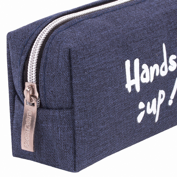 Пенал ЮНЛАНДИЯ, 1 отделение, полиэстер, "Cat", синий, 19х4х6 см, 270278 - Пеналы мягкие