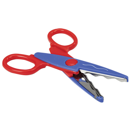 Ножницы ПИФАГОР, 135 мм, фигурное лезвие, ассорти, в дисплее, 230938 - Ножницы детские