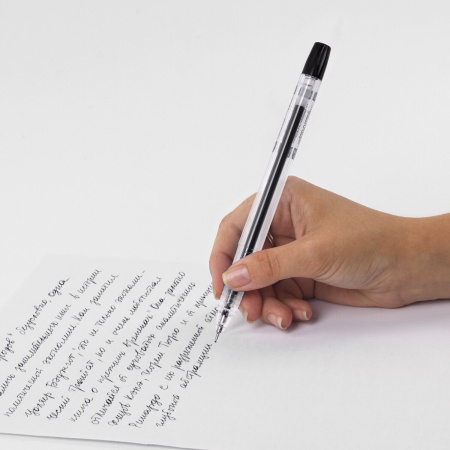 Ручка гелевая PENSAN "My King Gel", ЧЕРНАЯ, игольчатый узел 0,5 мм, линия письма 0,4 мм, 6400/12 - Ручки гелевые неавтоматические