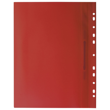 Скоросшиватель пластиковый с перфорацией BRAUBERG, А4, 140/180 мкм, красный, 226582 - Папки-скоросшиватели мягкие