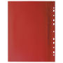 Скоросшиватель пластиковый с перфорацией BRAUBERG, А4, 140/180 мкм, красный, 226582 - Папки-скоросшиватели мягкие