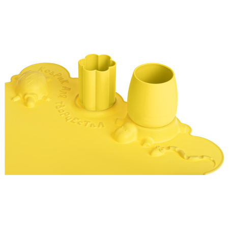 Коврик для творчества Мульти-Пульти силиконовый, желтый, 415*370мм - Коврики