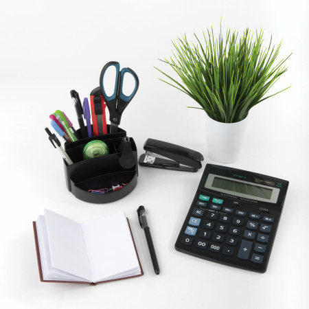 Подставка-органайзер BRAUBERG "Office", 133х133х80 мм, 8 отделений, черная, 237948 - Подставки канцелярские без наполнения