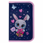 Пенал ПИФАГОР, 1 отделение, ламинированный картон, 19х11 см, "Lovely Bunny", 271501 - Пеналы каркасные