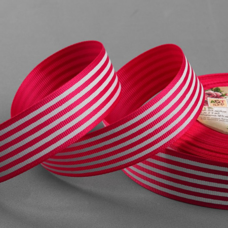 Декоративная репсовая лента "Полоски", ширина 2,5 см
