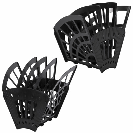 Лоток для бумаг веерный STAFF 5-ти секционный, 4 отделения, сетчатый, черный, 237021 - Лотки и подставки секционные