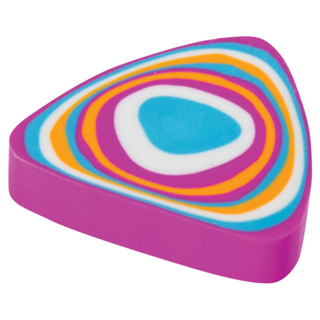 Ластик ПИФАГОР "Дельта", 31х31х7 мм, ассорти, треугольный, 223616 - Ластики классические