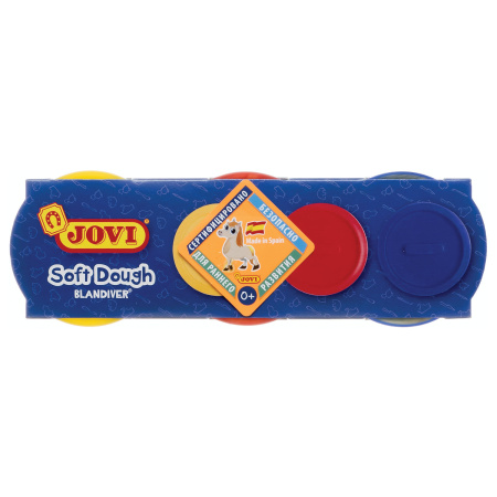 Пластилин на растительной основе JOVI (Испания), 3 цвета, 330 г, Blandiver, 403 - Пластилин