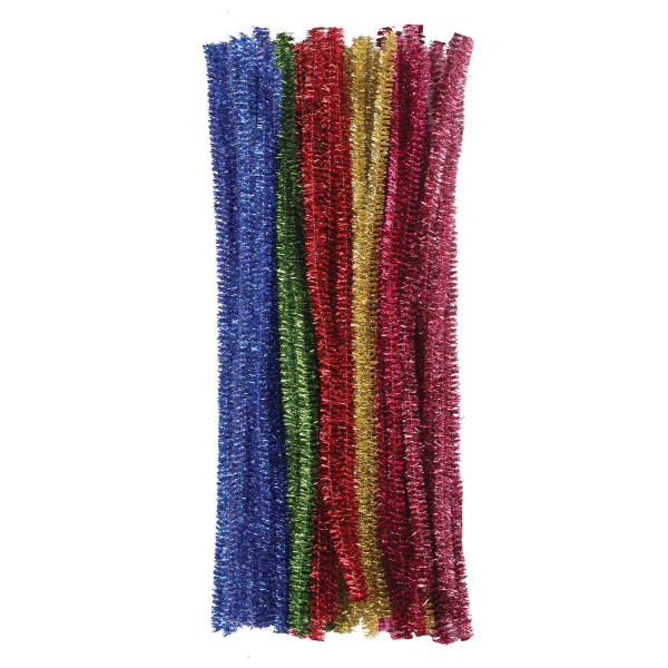 Проволока синельная для творчества "Блестящая", 6 цв., 30 шт., 0,6х30 см, ОСТРОВ СОКРОВИЩ, 661522 - Проволока синельная (пушистая)