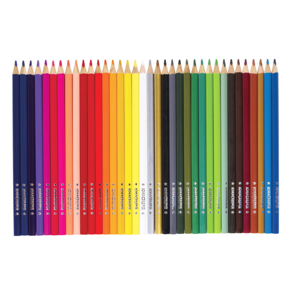 Карандаши цветные ЮНЛАНДИЯ "СЛАДКИЕ ИСТОРИИ", 36 цветов, трехгранные заточенные, 181396 - Карандаши цветные